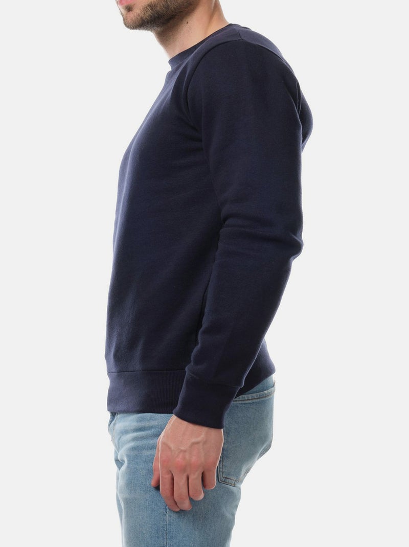 Sudadera con cuello redondo Azul marino - Kiabi