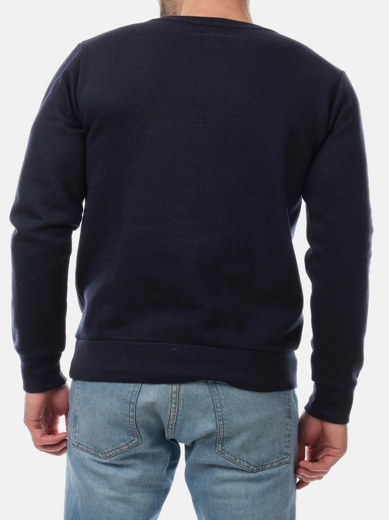 Sudadera con cuello redondo Azul marino - Kiabi