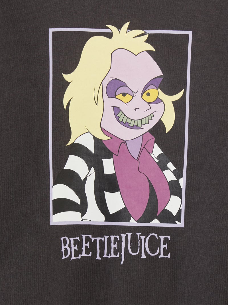 Sudadera con cuello redondo 'Beetlejuice' NEGRO - Kiabi