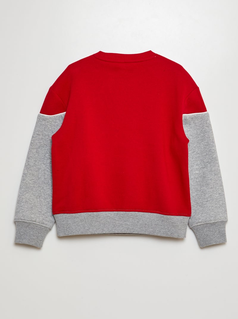 Sudadera con cuello redondo bicolor GRIS - Kiabi