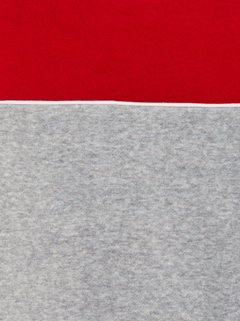 Sudadera con cuello redondo bicolor GRIS - Kiabi