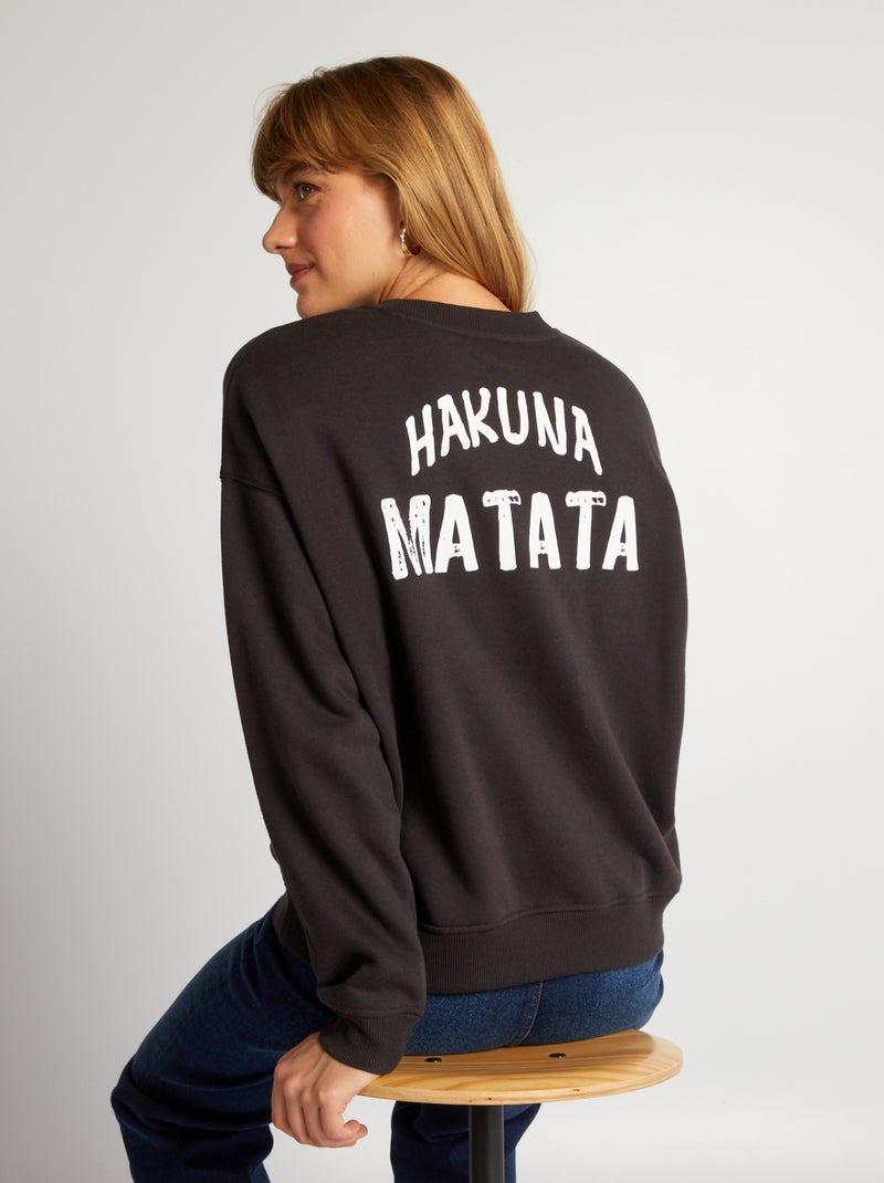 Sudadera con cuello redondo 'Disney' NEGRO - Kiabi