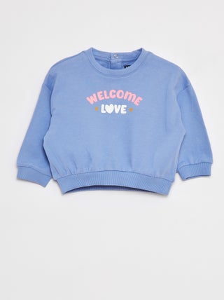 Sudadera con cuello redondo estampada