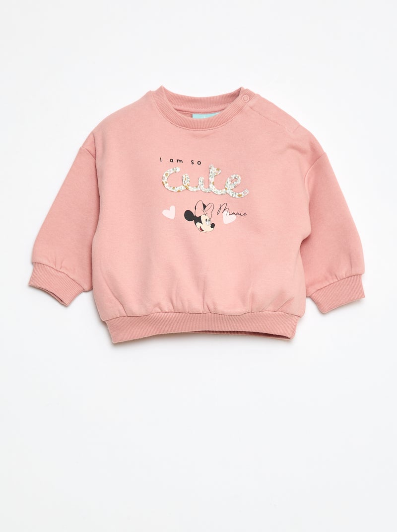 Sudadera con cuello redondo estampada 'Minnie' 'Disney' Rosa - Kiabi