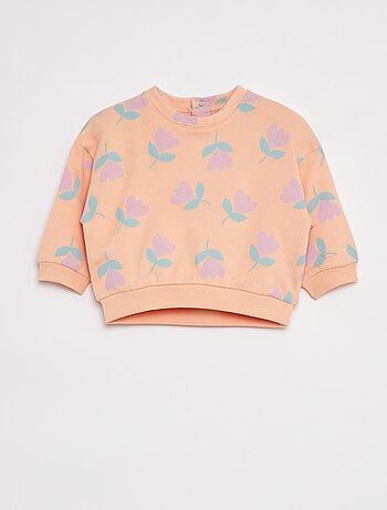 Sudadera con cuello redondo estampada