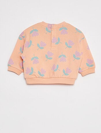 Sudadera con cuello redondo estampada