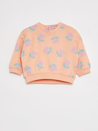 Sudadera con cuello redondo estampada