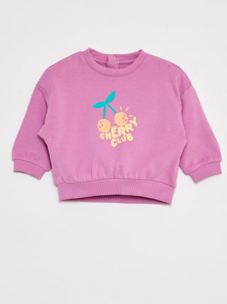 Sudadera con cuello redondo estampada