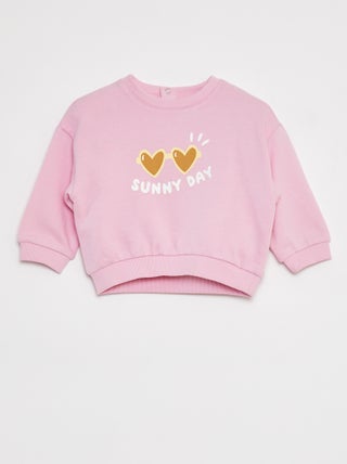 Sudadera con cuello redondo estampada