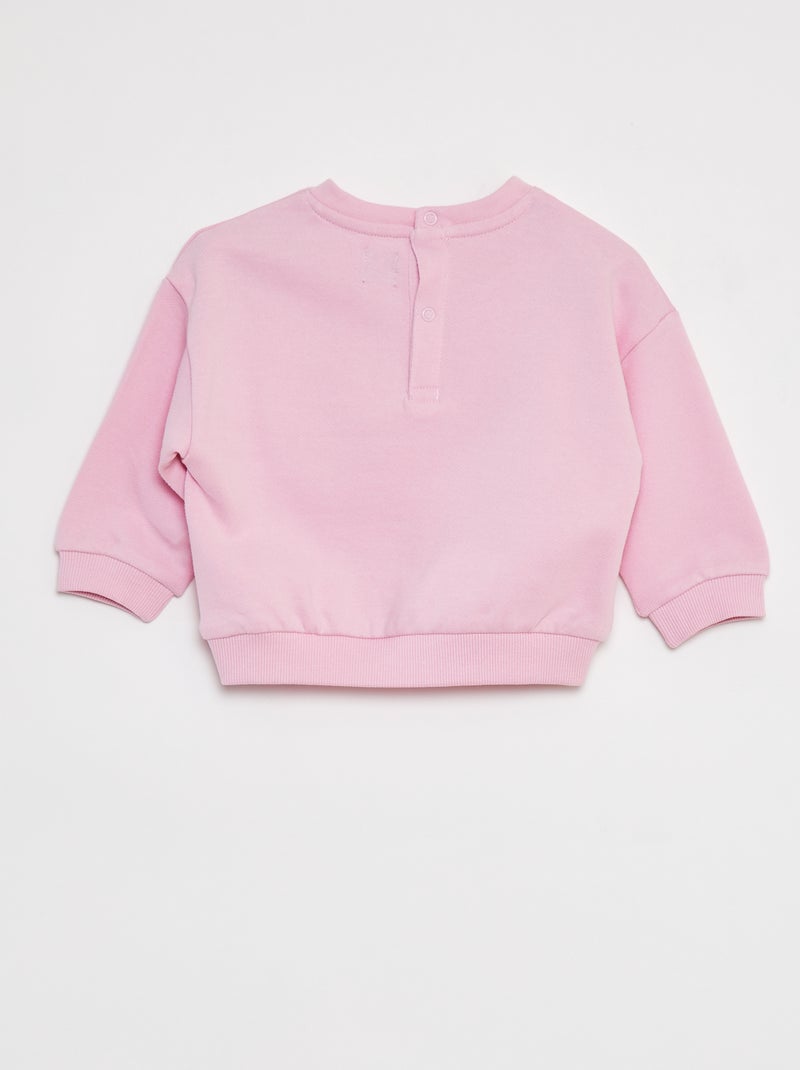 Sudadera con cuello redondo estampada ROSA - Kiabi