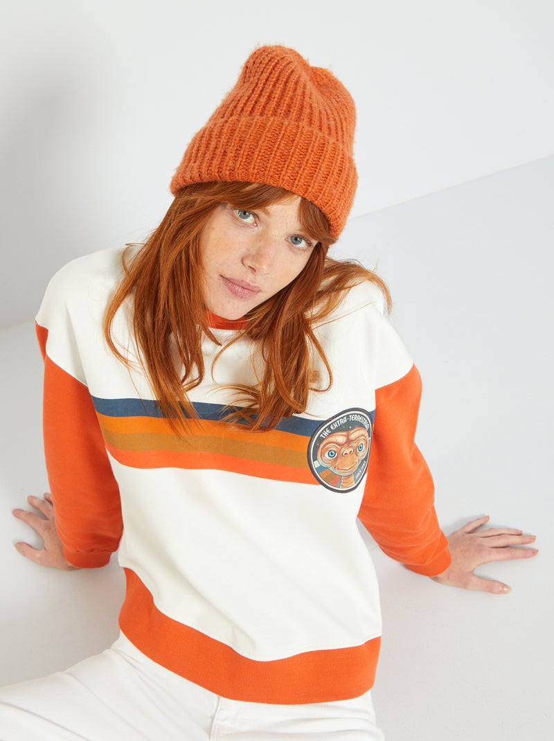 Sudadera con cuello redondo 'E.T' BLANCO - Kiabi