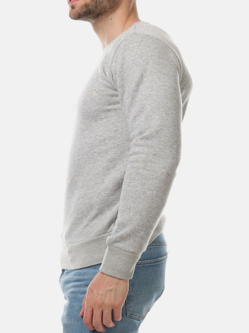 Sudadera con cuello redondo Gris - Kiabi