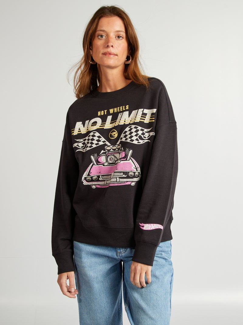 Sudadera con cuello redondo 'Hot Wheels' NEGRO - Kiabi