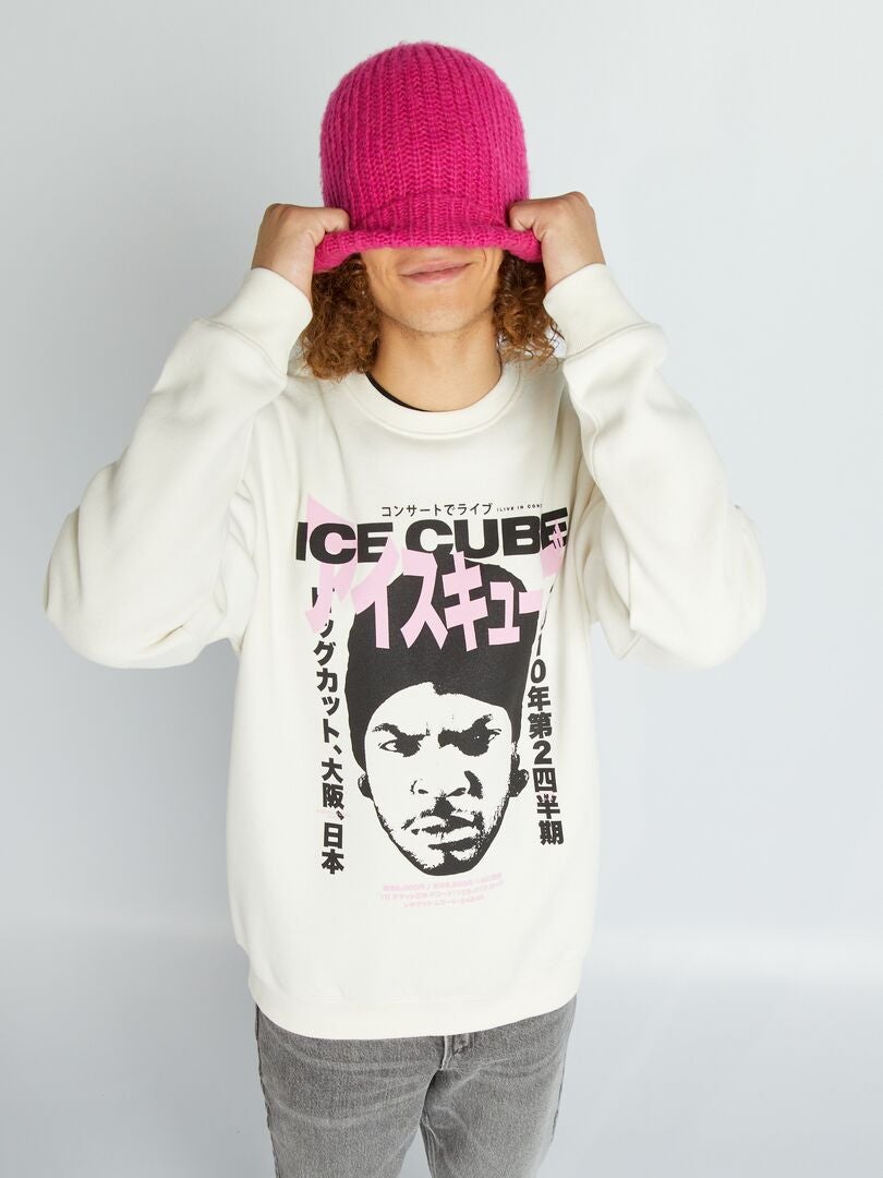 Sudadera con cuello redondo 'Ice Cube' BEIGE - Kiabi