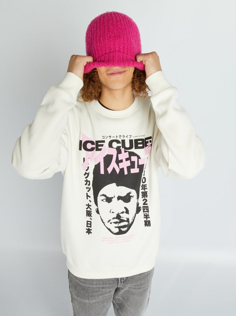 Sudadera con cuello redondo 'Ice Cube' BEIGE - Kiabi