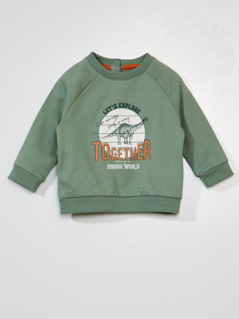 Sudadera con cuello redondo 'Jurassic Park' VERDE - Kiabi