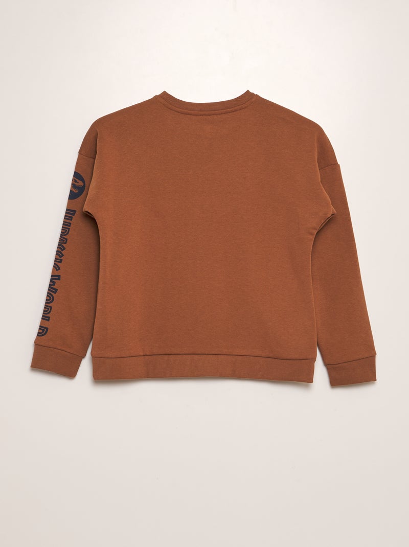 Sudadera con cuello redondo 'Jurassic World' MARRON - Kiabi