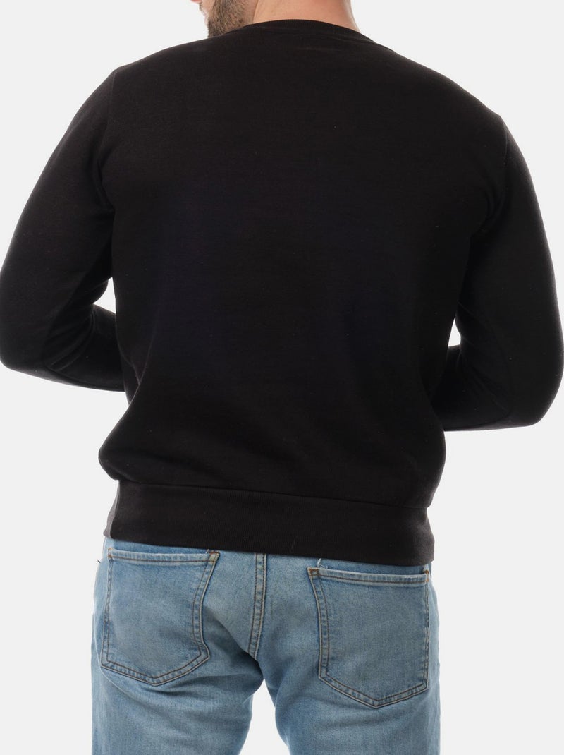 Sudadera con cuello redondo Negro - Kiabi
