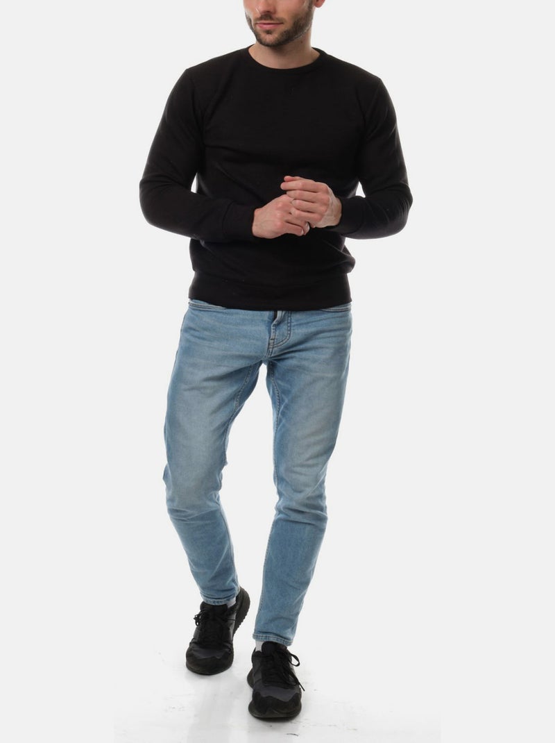 Sudadera con cuello redondo Negro - Kiabi