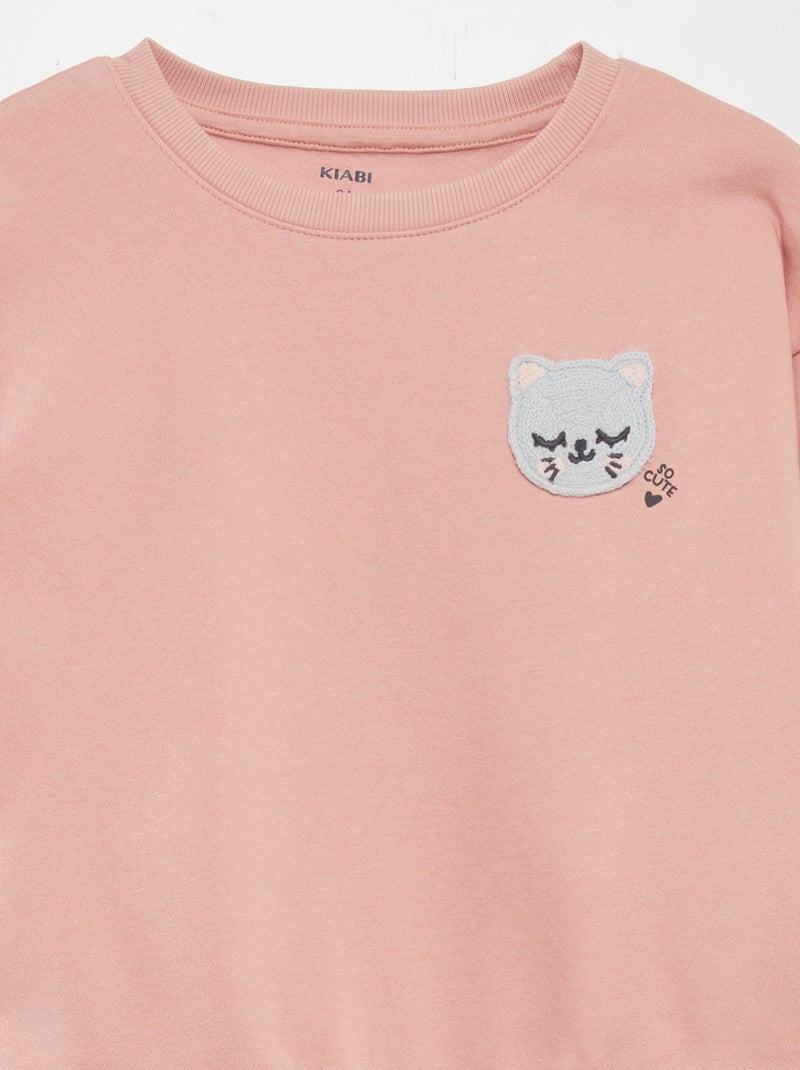 Sudadera con cuello redondo ROSA - Kiabi