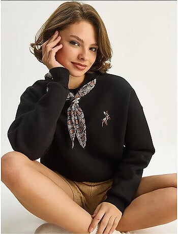 Sudadera con cuello redondo y bordado lucci
