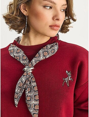 Sudadera con cuello redondo y bordado lucci