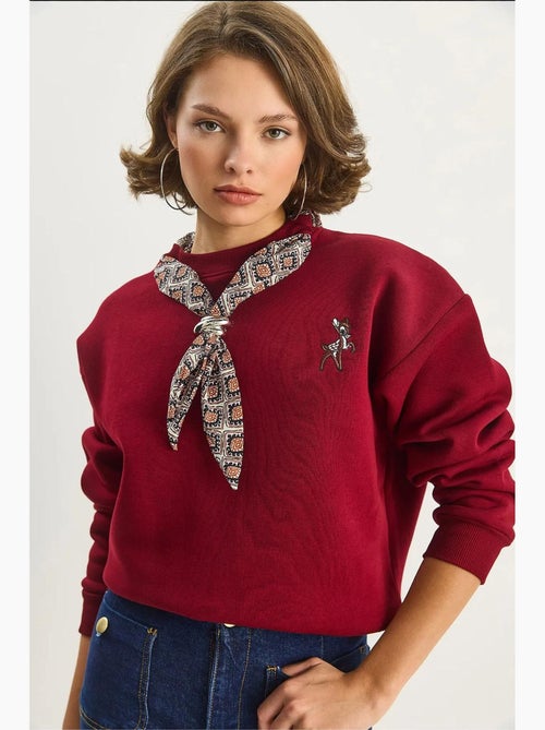 Sudadera con cuello redondo y bordado lucci - Kiabi