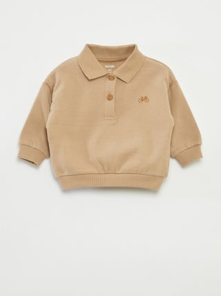 Sudadera con cuello tipo polo