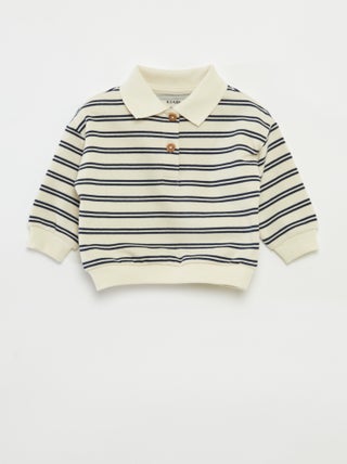 Sudadera con cuello tipo polo
