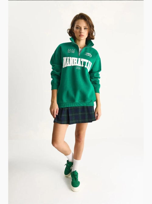Sudadera con cuello y cremallera y manga larga con estampado en la espalda lucci - Kiabi