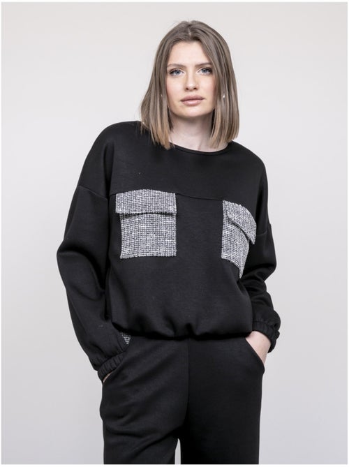 Sudadera con detalles tweed YSEULT - Kiabi