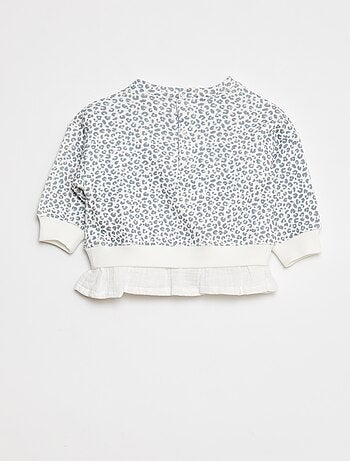 Sudadera con efecto 2 en 1 en el bajo