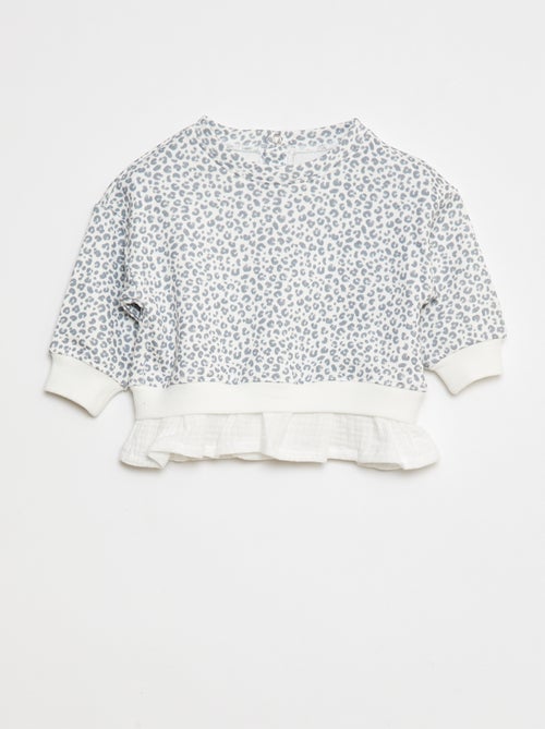 Sudadera con efecto 2 en 1 en el bajo - Kiabi