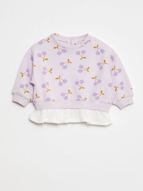 Sudadera con efecto 2 en 1 en el bajo - Kiabi
