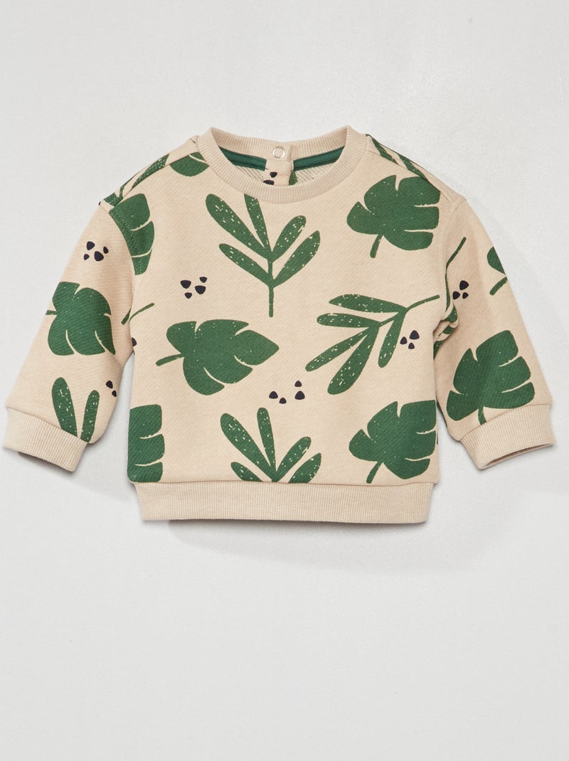 Sudadera con estampado de fantasía BEIGE - Kiabi