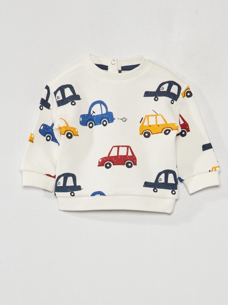 Sudadera con estampado de fantasía BLANCO - Kiabi