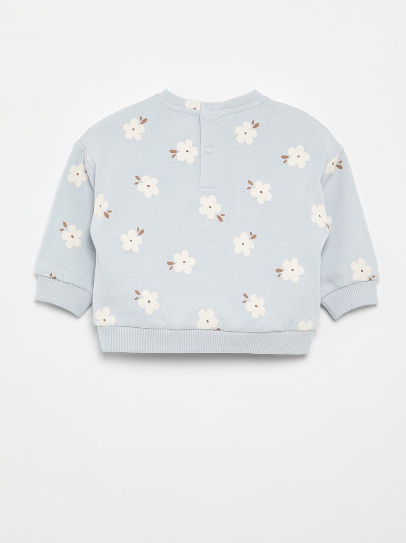 Sudadera con estampado de felpa Azul - Kiabi
