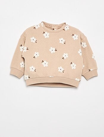 Sudadera con estampado de felpa