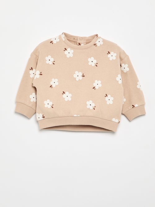 Sudadera con estampado de felpa - Kiabi
