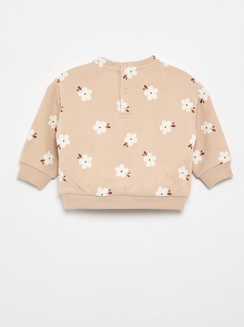 Sudadera con estampado de felpa - Kiabi