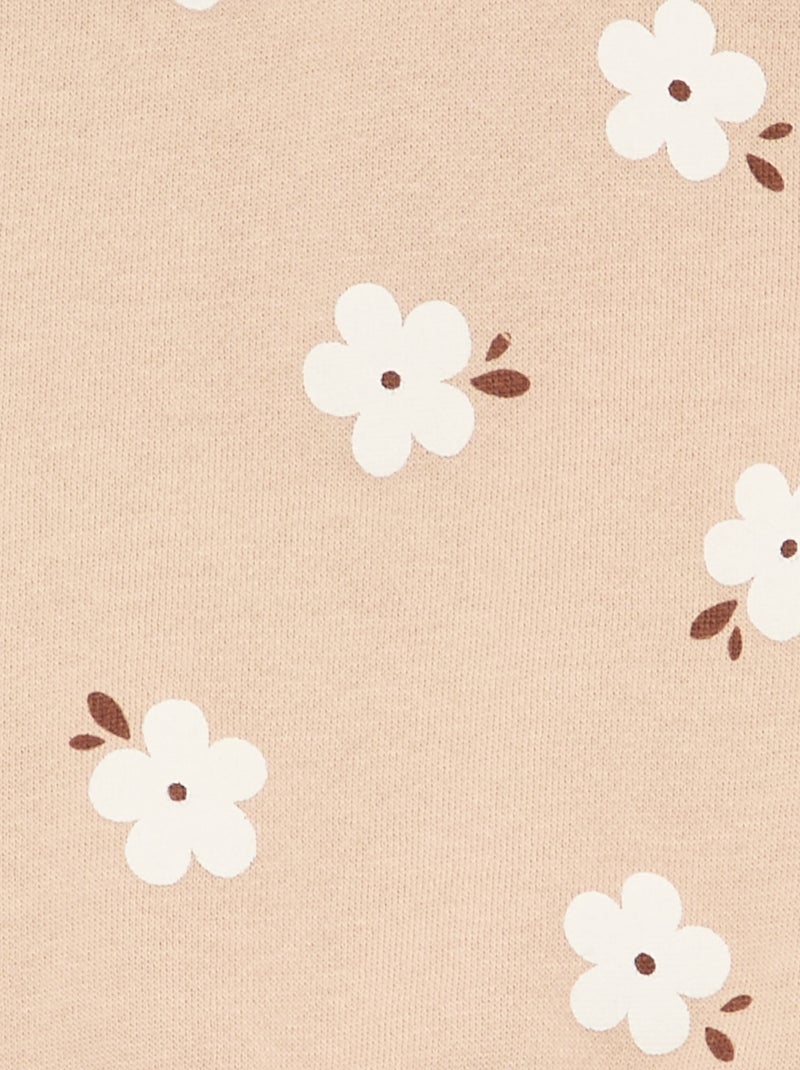 Sudadera con estampado de felpa Beige - Kiabi
