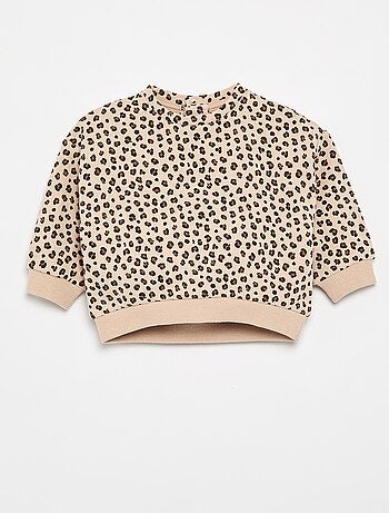 Sudadera con estampado de felpa