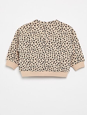 Sudadera con estampado de felpa