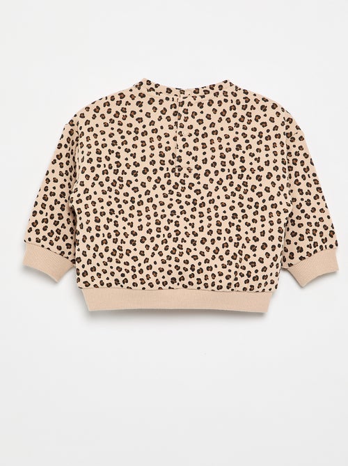 Sudadera con estampado de felpa - Kiabi Sudadera con estampado de felpa - Kiabi