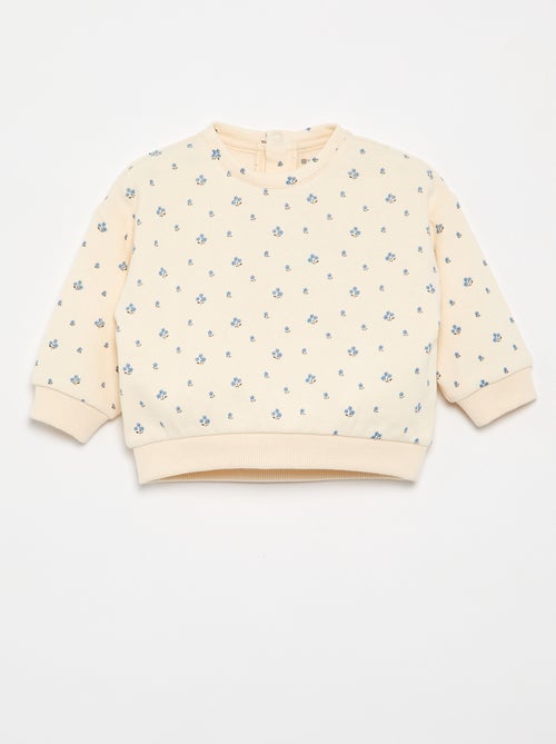 Sudadera con estampado de felpa - Kiabi Sudadera con estampado de felpa - Kiabi