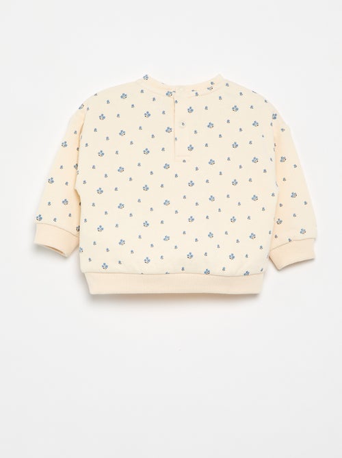 Sudadera con estampado de felpa - Kiabi Sudadera con estampado de felpa - Kiabi