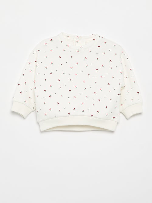Sudadera con estampado de felpa - Kiabi Sudadera con estampado de felpa - Kiabi