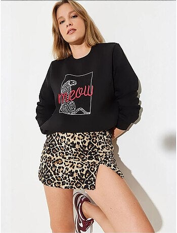 Sudadera con estampado de leopardo lucci