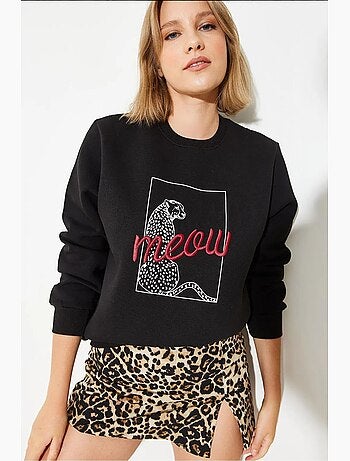 Sudadera con estampado de leopardo lucci