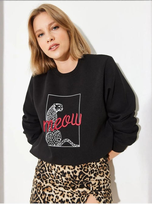 Sudadera con estampado de leopardo lucci - Kiabi